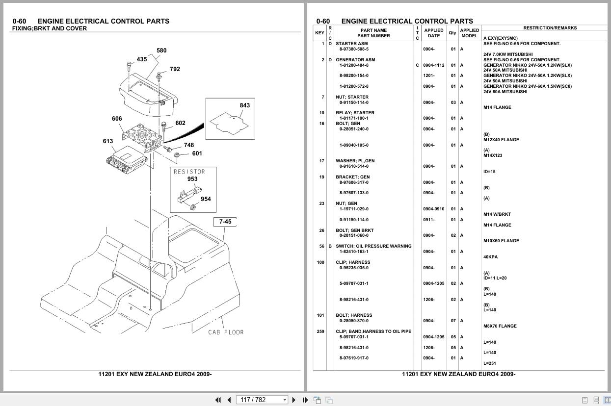 Isuzu Truck EXY NEW ZEALAND EURO4 2009 Parts Catalog 11201 (2)