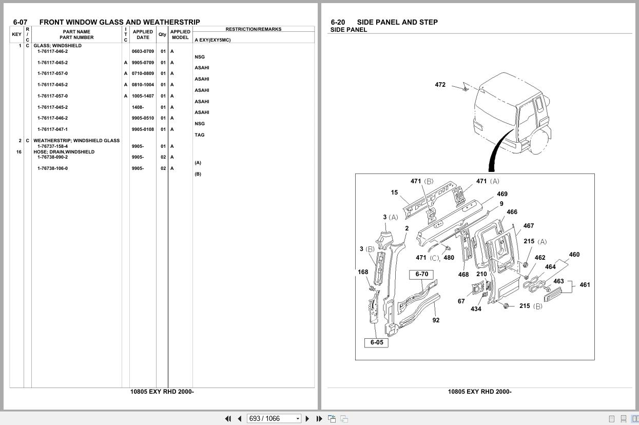 Isuzu Truck EXY RHD 2000 Parts Catalog 10805 (2)