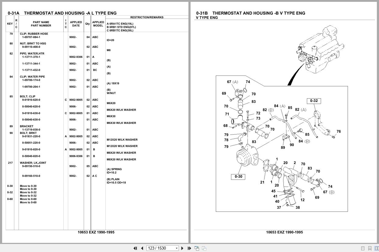 Isuzu Truck EXZ 1990 1995 Parts Catalog 10653 (2)