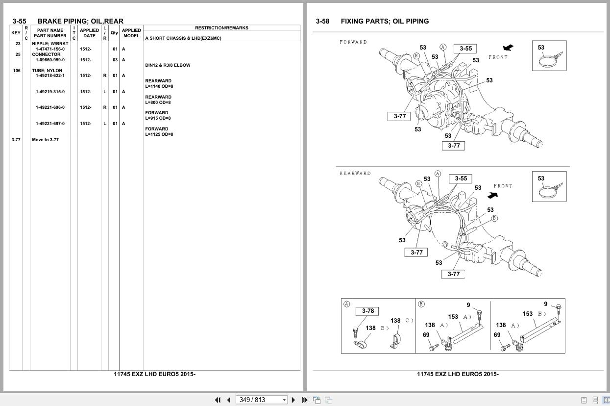 Isuzu Truck EXZ LHD EURO5 2015 Parts Catalog 11745 (2)