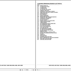 Isuzu Truck EXZ LHD FUEL TANK 400L 400L+400L 2001 2005 Parts Catalog 10872 (1)