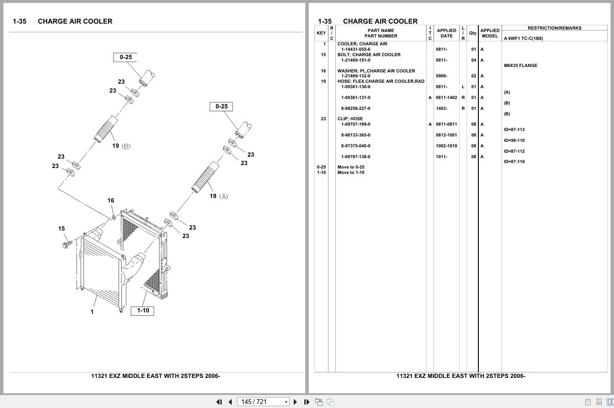 Isuzu Truck EXZ MIDDLE EAST with 2STEPS 2006 Parts Catalog 11321 (2)