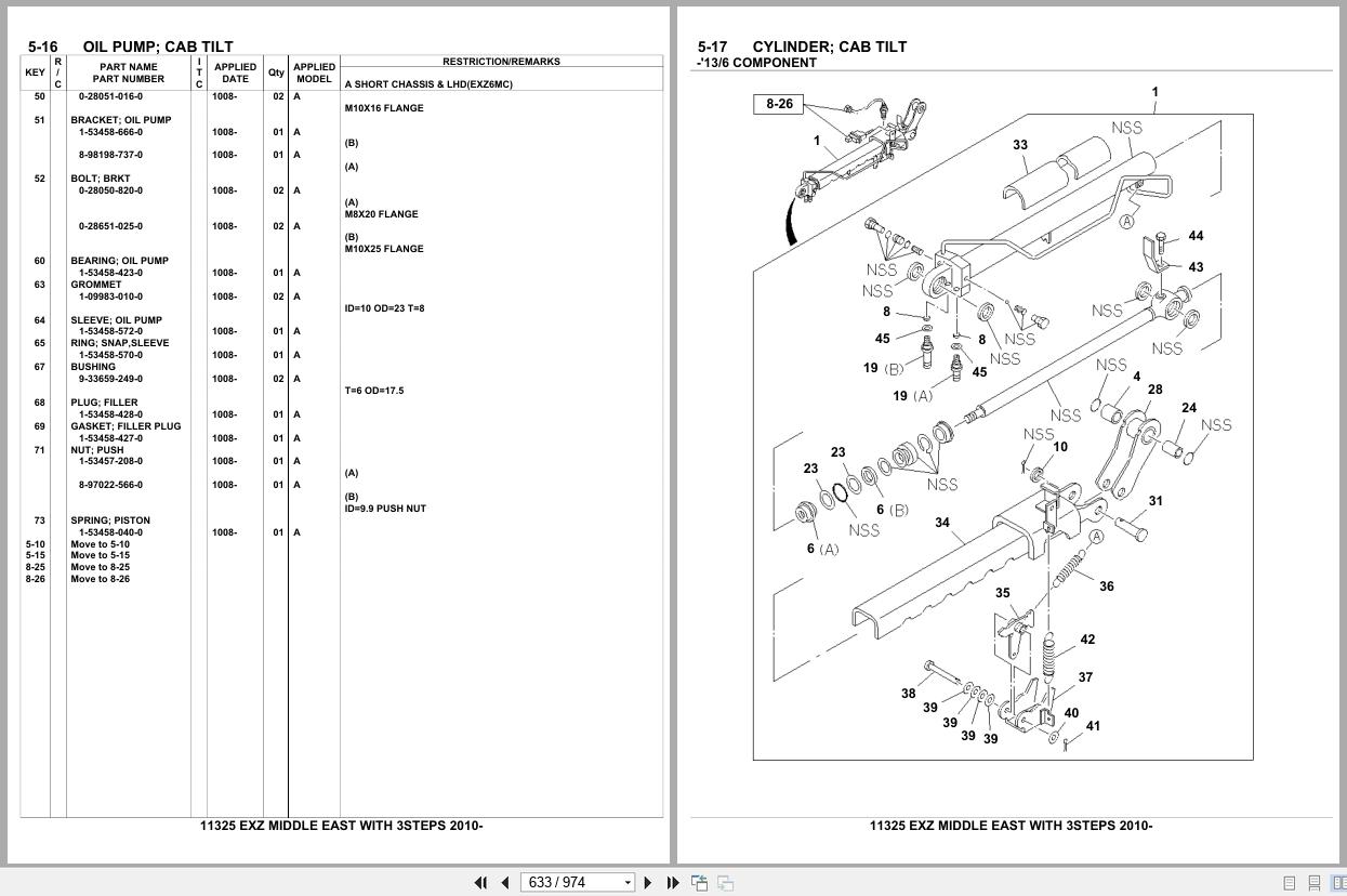 Isuzu Truck EXZ MIDDLE EAST with 3STEPS 2010 Parts Catalog 11325 (2)