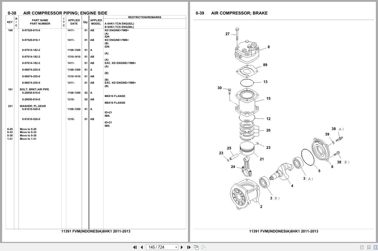 Isuzu Truck FRR INDONESIA 2011 2013 Parts Catalog 11390 (2)