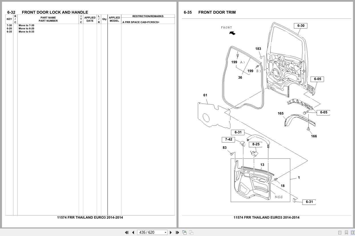 Isuzu Truck FRR THAILAND EURO3 2014 Parts Catalog 11574 (2)