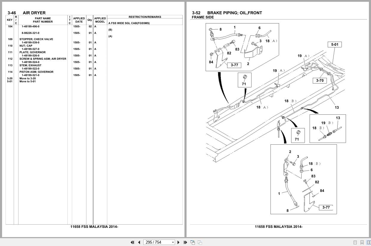 Isuzu Truck FSS MALAYSIA 2014 Parts Catalog 11658 (2)