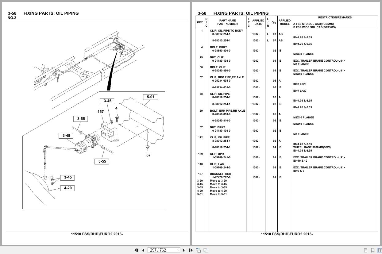 Isuzu Truck FSS RHD EURO2 2013 Parts Catalog 11510 (2)