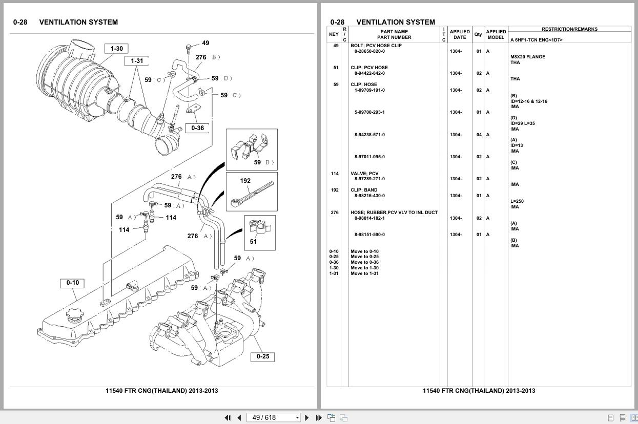 Isuzu Truck FTR CNG THAILAND 2013 Parts Catalog 11540 (2)