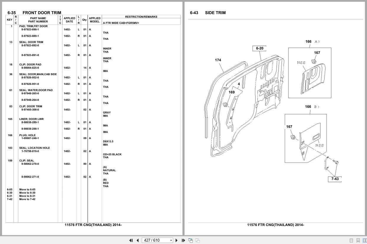 Isuzu Truck FTR CNG THAILAND 2014 Parts Catalog 11576 (2)