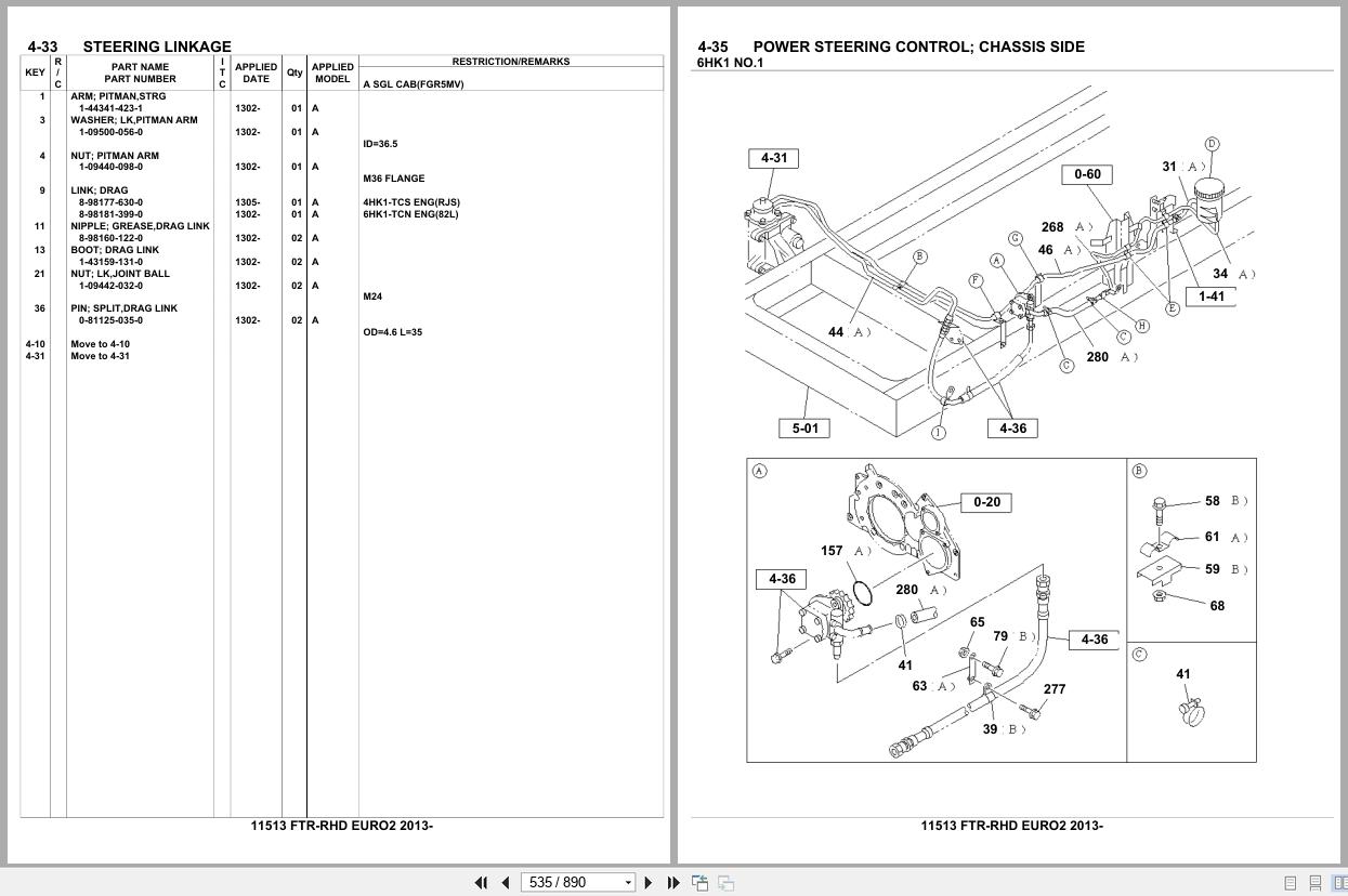 Isuzu Truck FTR RHD EURO2 2013 Parts Catalog 11513 (2)