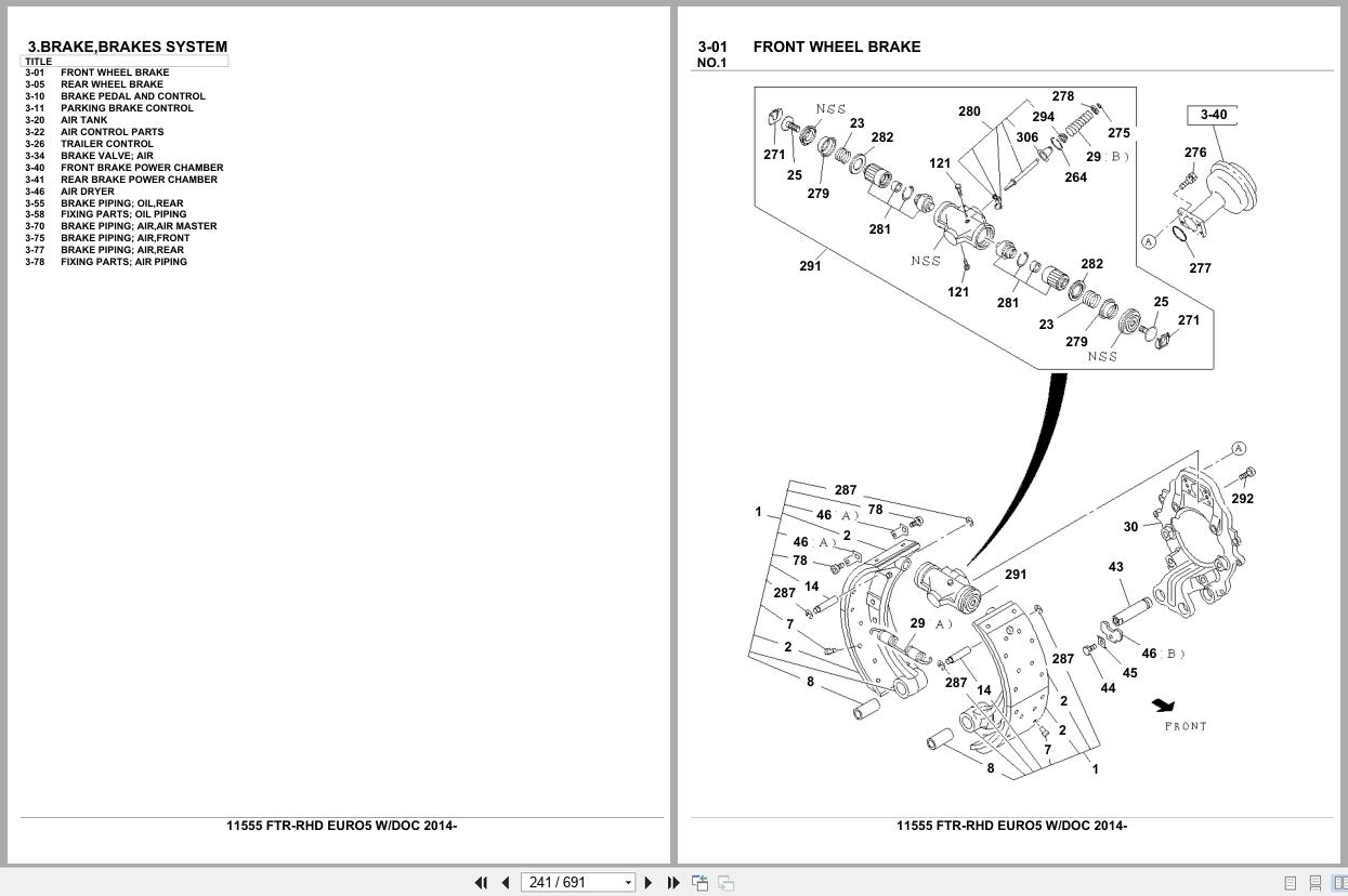 Isuzu Truck FTR RHD EURO5 W DOC 2014 Parts Catalog 11555 (2)