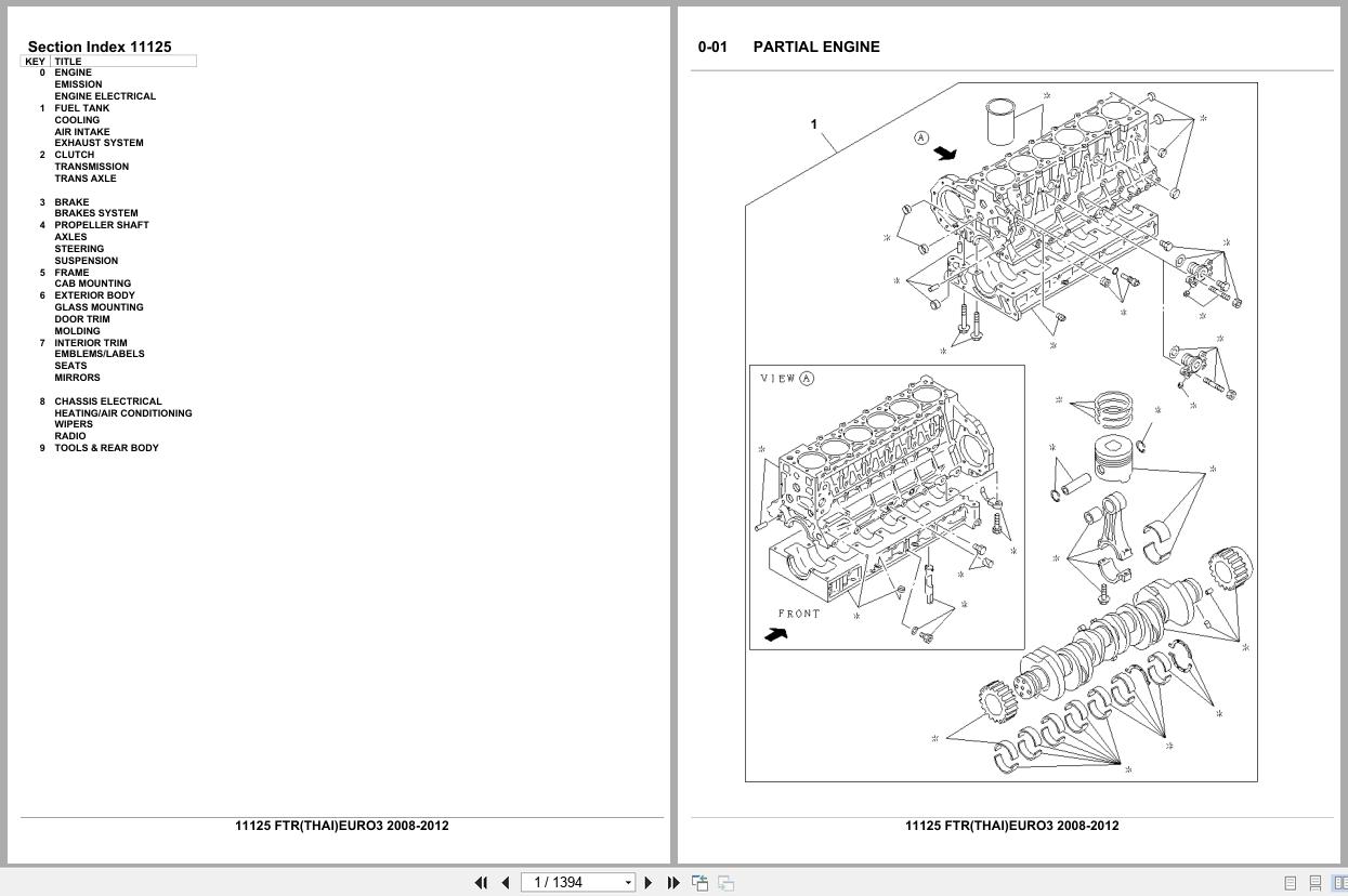 Isuzu Truck FTR THAILAND EURO3 2008 2012 Parts Catalog 11125 (1)