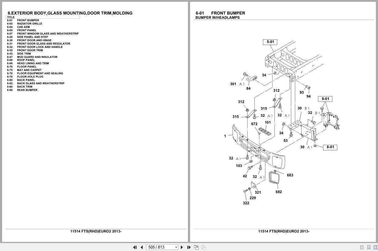 Isuzu Truck FTS RHD EURO2 2013 Parts Catalog 11514 (2)