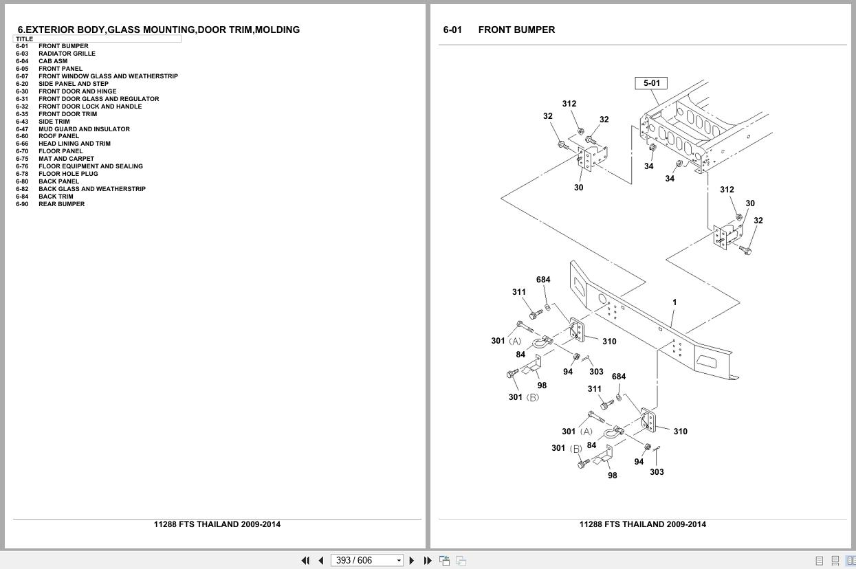 Isuzu Truck FTS THAILAND 2009 2014 Parts Catalog 11288 (2)