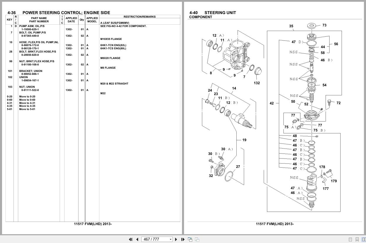 Isuzu Truck FVM LHD 2013 Parts Catalog 11517 (2)