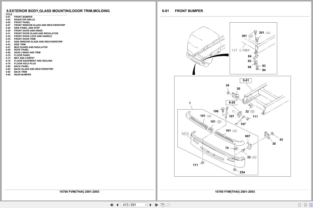 Isuzu Truck FVM THAILAND 2001 2003 Parts Catalog 10780 (2)