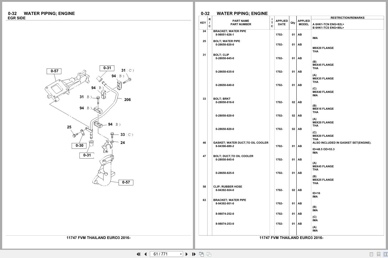 Isuzu Truck FVM THAILAND EURO3 2016 Parts Catalog 11747 (2)