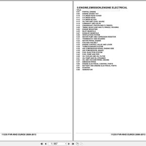 Isuzu Truck FVR RHD EURO5 2009 2013 Parts Catalog 11235 (1)