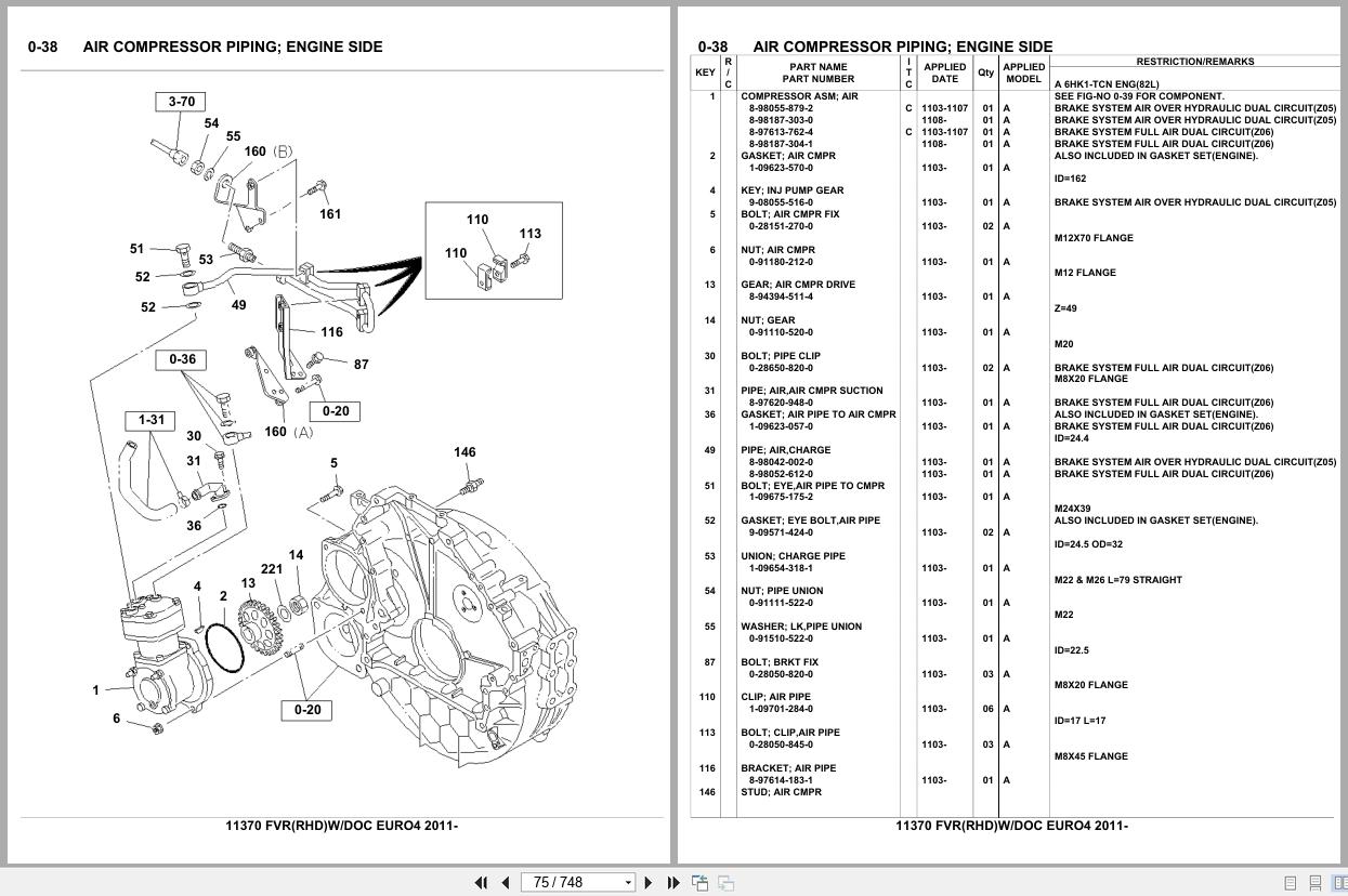Isuzu Truck FVR RHD W DOC EURO4 2011 Parts Catalog 11370 (2)