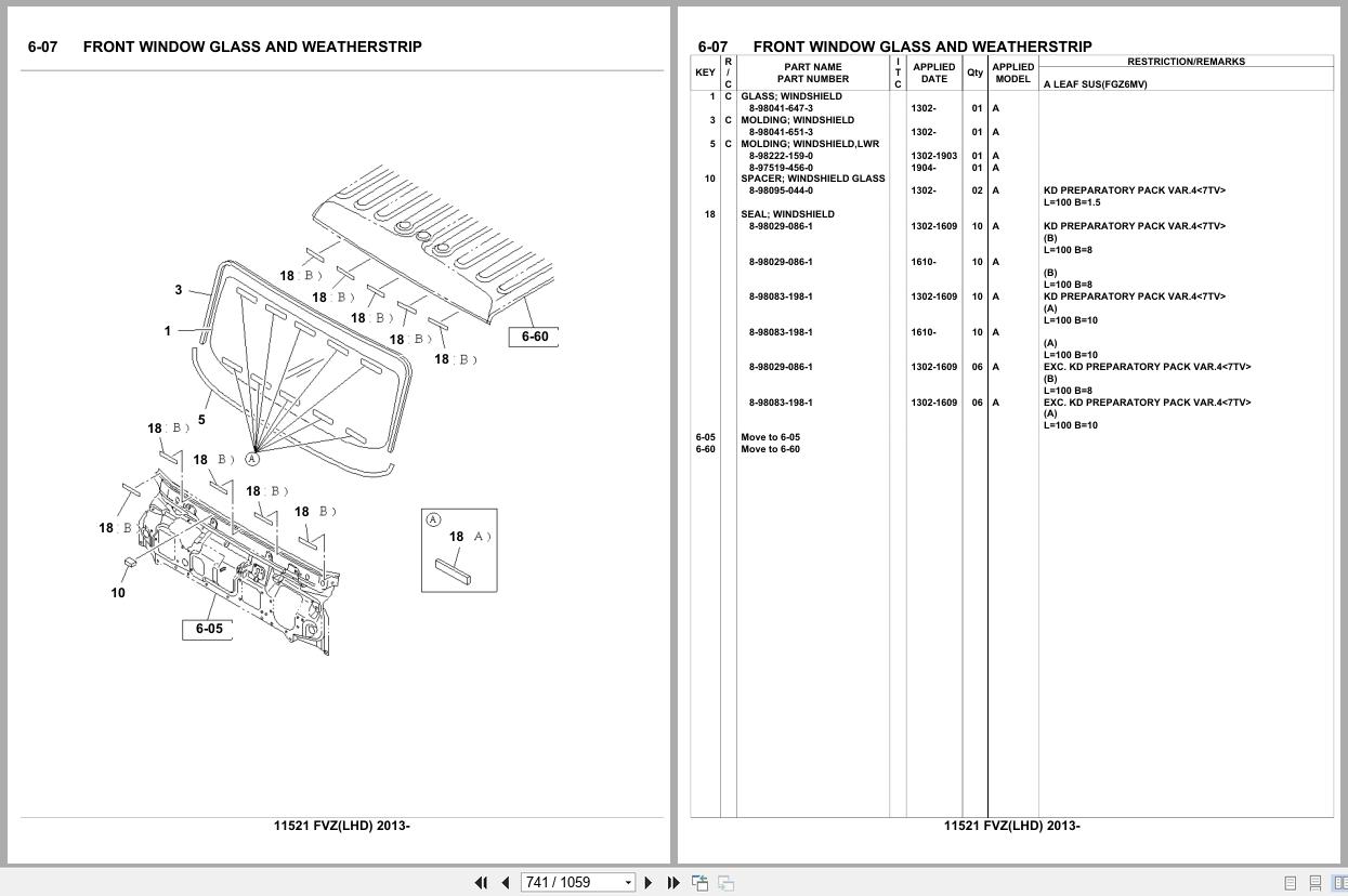 Isuzu Truck FVZ LHD 2013 Parts Catalog 11521 (2)