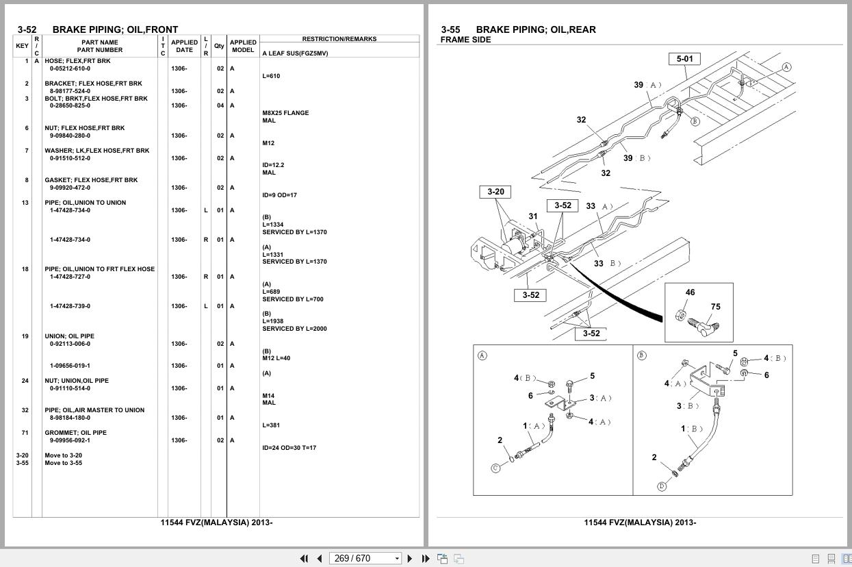 Isuzu Truck FVZ MALAYSIA 2013 Parts Catalog 11544 (2)