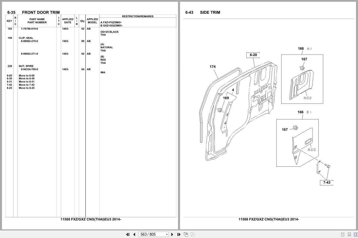 Isuzu Truck FXZ GXZ CNG THAILAND EU3 2014 Parts Catalog 11588 (2)