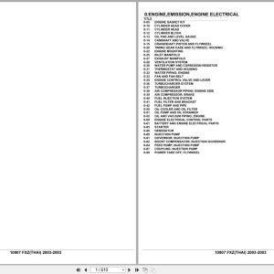 Isuzu Truck FXZ THAILAND 2003 Parts Catalog 10907 (1)