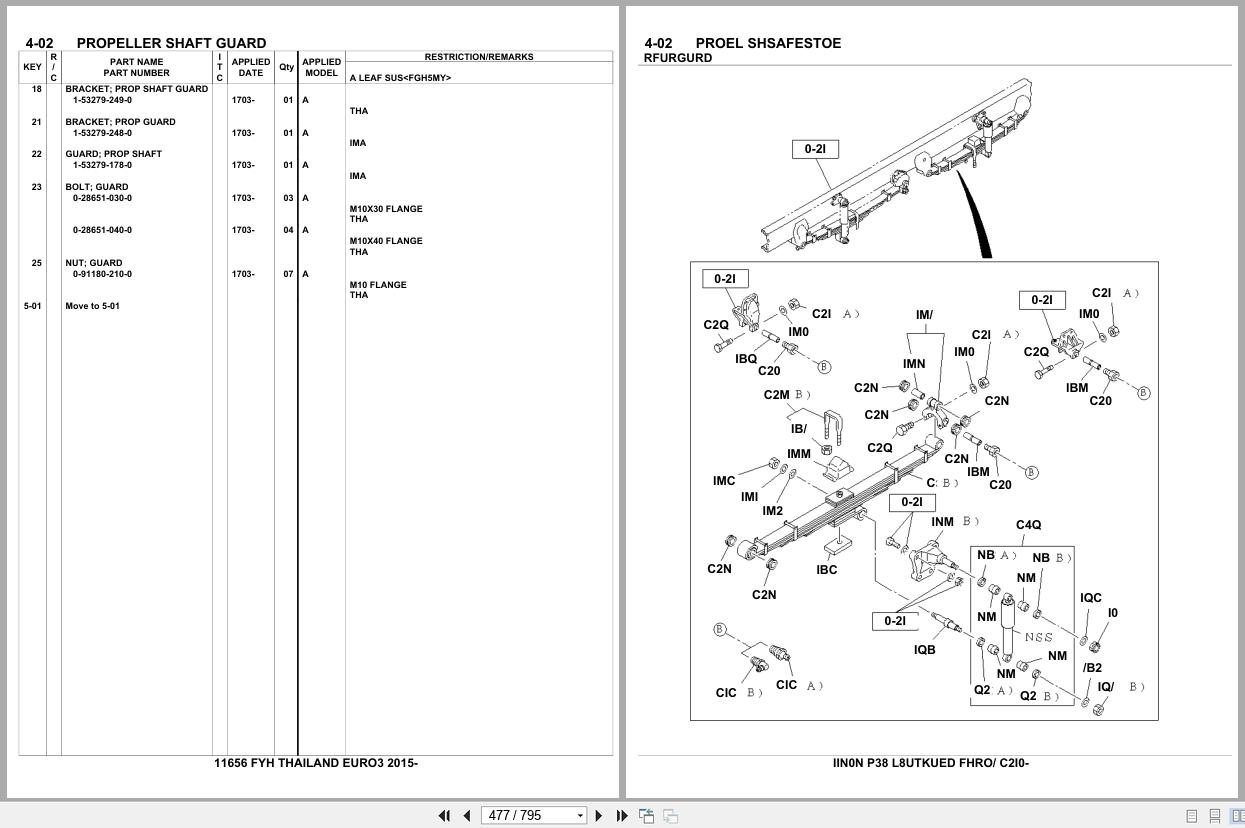 Isuzu Truck FYH THAILAND EURO3 2015 Parts Catalog 11656 (2)