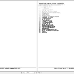 Isuzu Truck NHR RHD EURO5 WB 2500MM 2015 Parts Catalog 51609 (1)