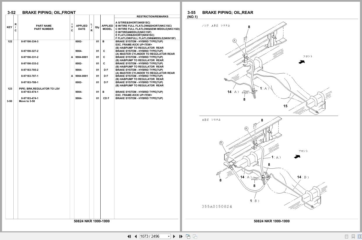 Isuzu Truck NKR 1999 Parts Catalog 50824 (2)