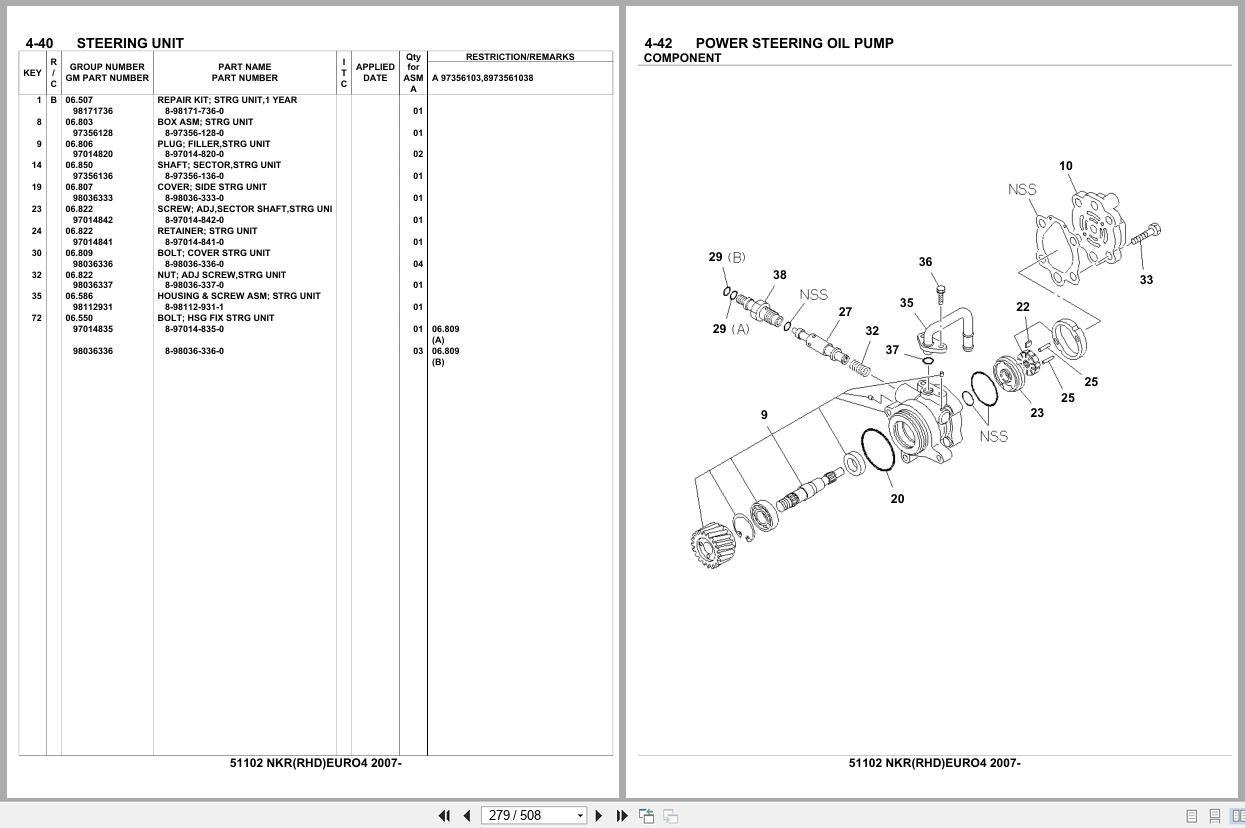 Isuzu Truck NKR RHD EURO4 2007 Parts Catalog 51102 (2)