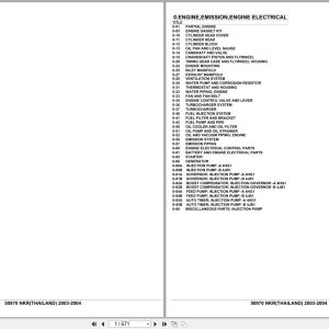 Isuzu Truck NKR THAILAND 2003 2004 Parts Catalog 50970 (1)