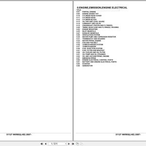 Isuzu Truck NKR85 LHD 2007 Parts Catalog 51127 (1)