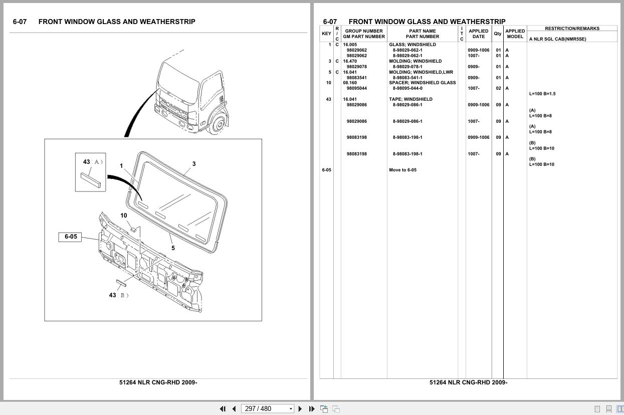 Isuzu Truck NLR CNG RHD 2009 Parts Catalog 51264 (2)