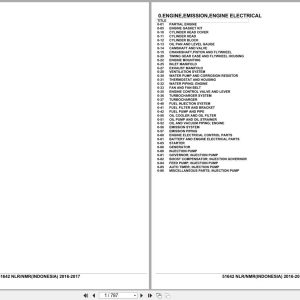 Isuzu Truck NLR NMR INDONESIA 2016 2017 Parts Catalog 51642 (1)