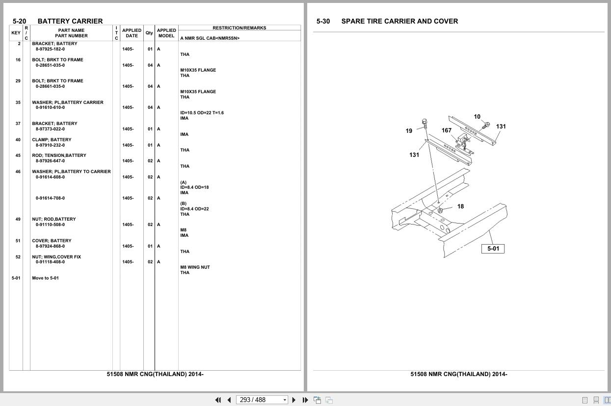 Isuzu Truck NMR CNG THAILAND 2014 Parts Catalog 51508 (2)
