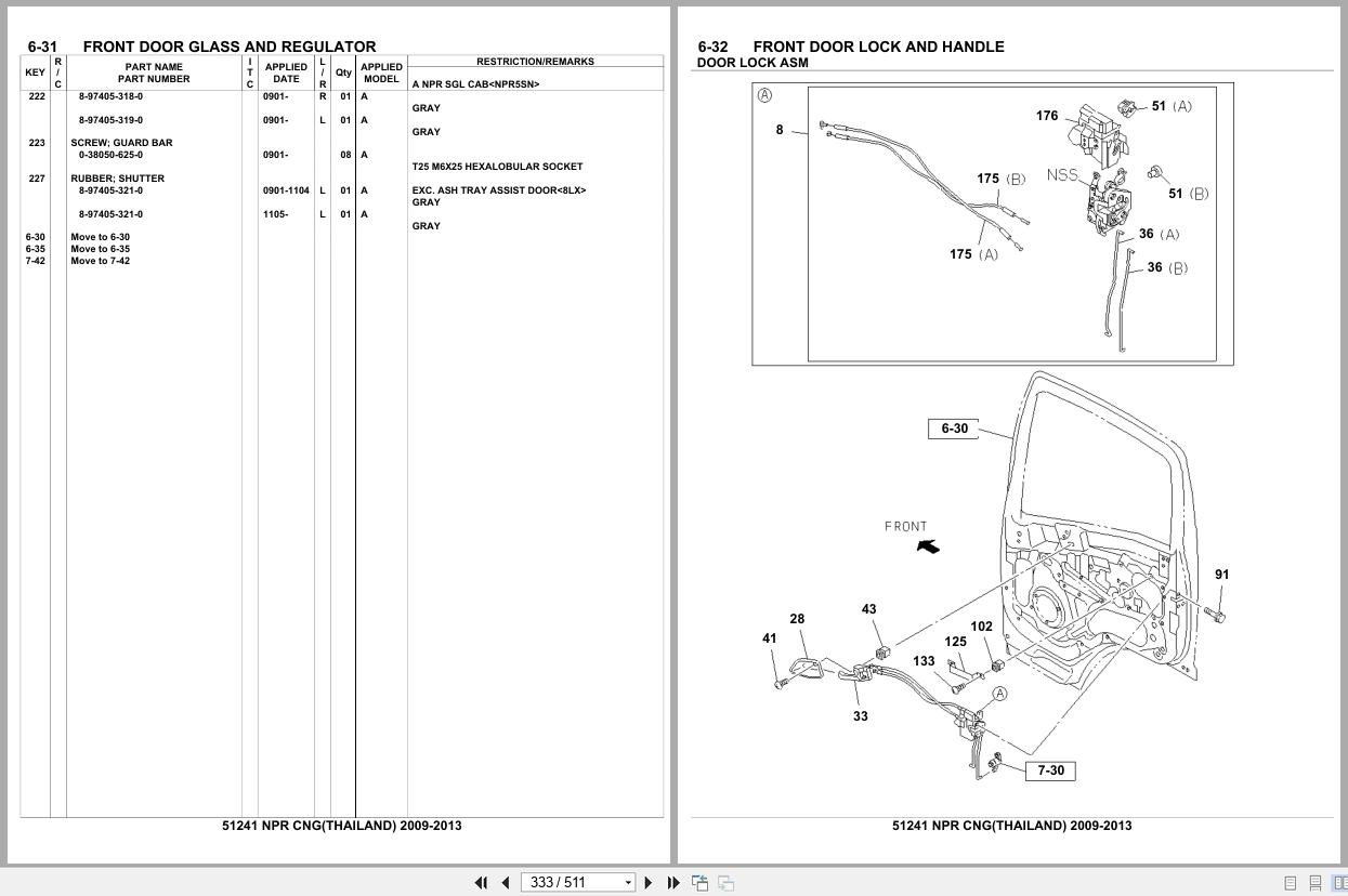 Isuzu Truck NPR CNG THAILAND 2009 2013 Parts Catalog 51241 (2)