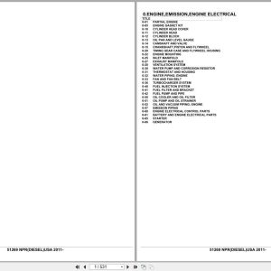 Isuzu Truck NPR DIESEL USA 2011 Parts Catalog 51269 (1)