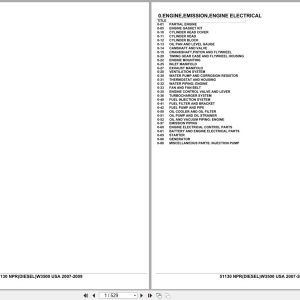 Isuzu Truck NPR DIESEL W3500 USA 2007 2009 Parts Catalog 51130 (1)
