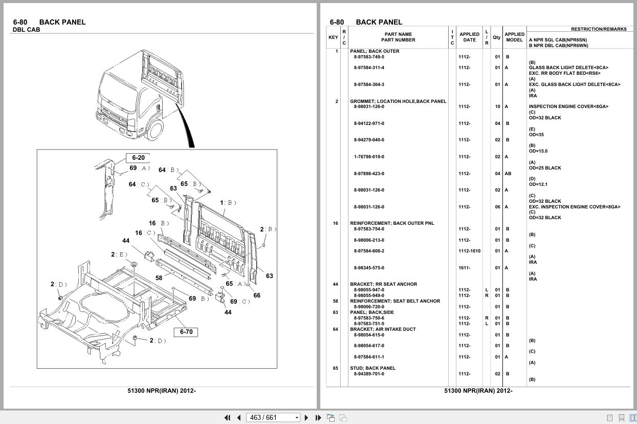 Isuzu Truck NPR IRAN 2012 Parts Catalog 51300 (2)