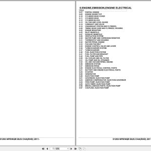 Isuzu Truck NPR NQR BUS CHA RHD 2011 Parts Catalog 51295 (1)