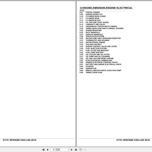 Isuzu Truck NPR NQR CNG LHD 2018 Parts Catalog 51751 (1)