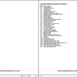 Isuzu Truck NPR NQR EUROPE LHD 2004 Parts Catalog 50949 (1)