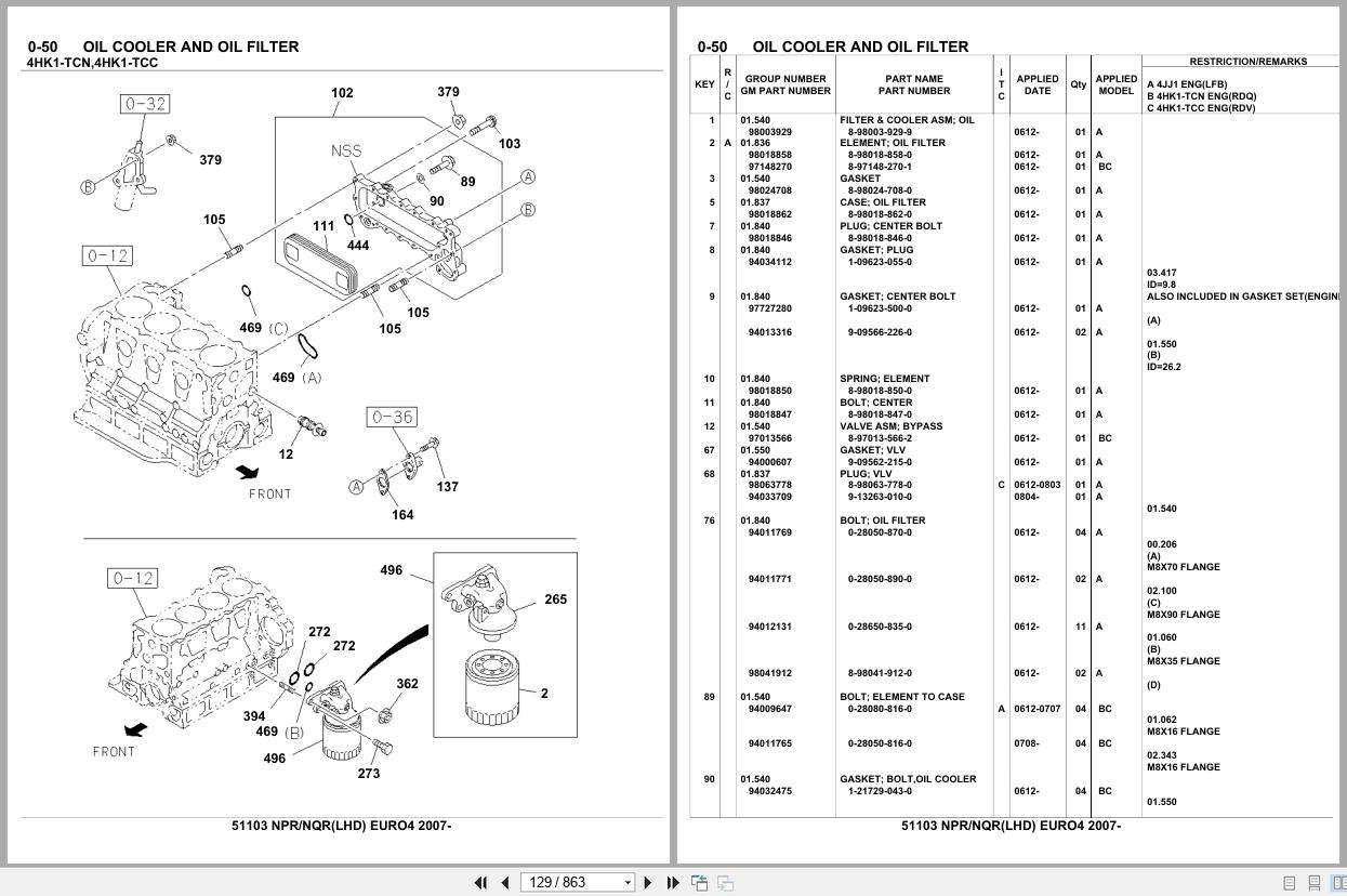 Isuzu Truck NPR NQR LHD EURO4 2007 Parts Catalog 51103 (2)