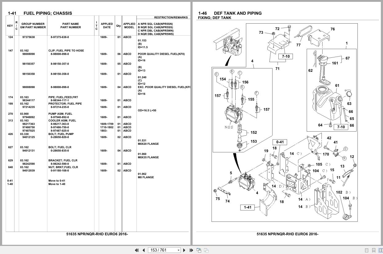 Isuzu Truck NPR NQR RHD EURO6 2016 Parts Catalog 51635 (2)