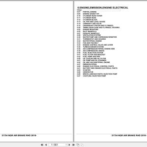 Isuzu Truck NQR AIR BRAKE RHD 2018 Parts Catalog 51754 (1)