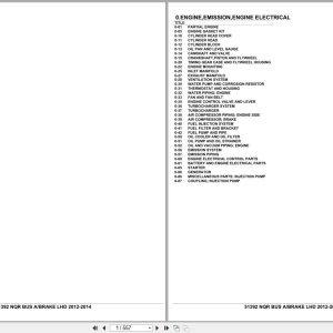 Isuzu Truck NQR BUS A BRAKE LHD 2012 2014 Parts Catalog 51392 (1)