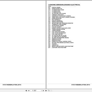 Isuzu Truck NQR MALAYSIA 2014 Parts Catalog 51512 (1)