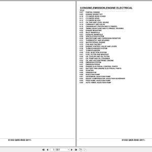Isuzu Truck QKR RHD 2011 Parts Catalog 51353 (1)