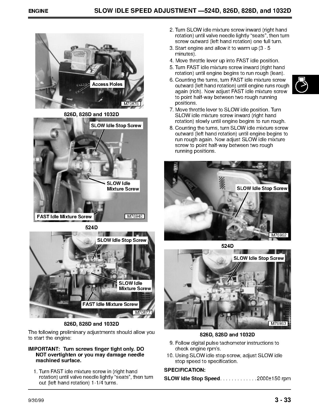 John Deere 1032D 524D 724D 826D 828D Walk Behind Snowblowers Technical Manual TM1612 (3)